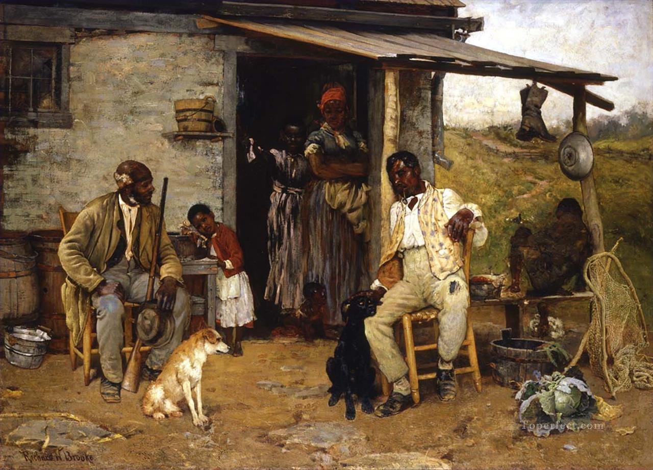 Richard Norris Brooke Dog Swap 1881 cinegética Pintura al óleo